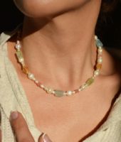 Collier de perles baroques d'eau douce multicolores faites à la main avec pierres naturelles, chaîne plaquée or, bijoux fantaisie en pierres précieuses, 15 pièces