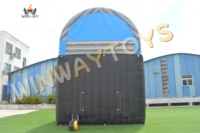 Toboggan aquatique gonflable et château gonflable écologiques en PVC gris bleu marbré pour adultes
