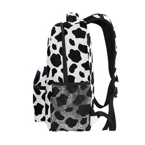 High Quality Multifunction Waterproof <b>Backpack</b> Bags Customs logo Printing <b>Black</b> White School Bag - Product Image 4
