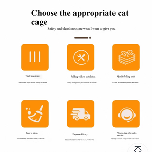 Hot Selling Heavy Duty Eco-Friendly Pet <strong>Cage</strong> <strong>Collapsible</strong> Dog Cat Rabbit Folding Crate with Plastic Tray Easy Install Indoor Use - Product Image 6