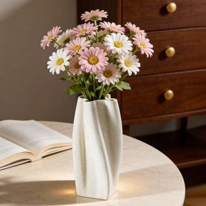 Elegante Florero de Cerámica Crema, Pieza de Arte de Estilo Francés para Sala de Estar, Sala de Exposiciones, Mesa, Hotel - Product Image 2