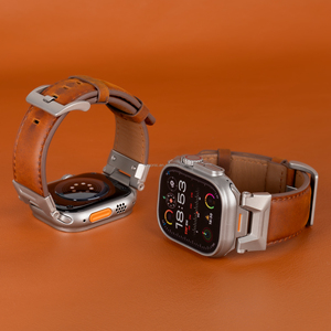 Cinturini di Ricambio in Vera Pelle per <span class=keywords><strong>Apple</strong></span> <span class=keywords><strong>Watch</strong></span> Serie 11 10 9 8 7 <span class=keywords><strong>6</strong></span> 5 4 3 2 1, SE 3 2 1, Ultra 3 2 1 - Product Image 1
