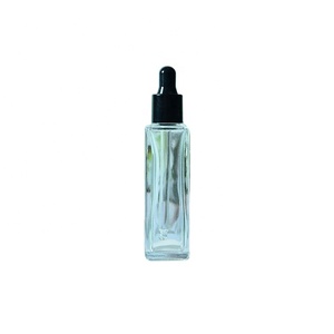 Square Custom Empty Skin Care Serum Glass <b>Dropper</b> <b>Bottle</b> Amber Essential Oil <b>Bottle</b> With White <b>Dropper</b> - Product Image 6