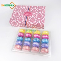 Boîte cadeau de luxe en carton pliable pour desserts personnalisés avec couvercle magnétique, 20 paquets de boîtes d'emballage magnétiques pour macarons et biscuits avec inserts
