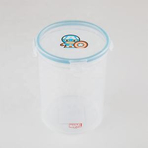 Vente flash : Accessoires pour enfants à la maison, boîte organisateur de réfrigérateur, liquidation de chaussettes, lots de contenants de stockage <span class=keywords><strong>alimentaire</strong></span> en <span class=keywords><strong>plastique</strong></span> transparent rond à motifs de dessins animés - Product Image 4