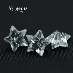 Star Cut Clear White Cubic Zirconia cz stone