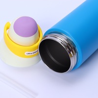 Gourde isotherme sous vide en acier inoxydable, portable, personnalisable, de haute qualité, avec paille et poignée, idéale pour le sport et comme cadeau