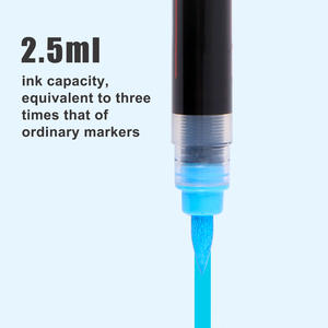 Cepillo oblicuo de marcador de arte para niños <span class=keywords><strong>impermeable</strong></span> acrílico para <span class=keywords><strong>Amazon</strong></span> marcador de líquido directo transfronterizo no tóxico apilable para - Product Image 3