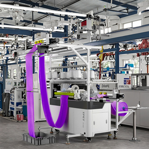 Máy dệt kim và may viền tốc độ cao tự động hoàn toàn, có thể điều chỉnh chiều dài khăn theo yêu cầu, hiệu quả trong việc may và viền. - Product Image 6