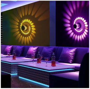 Lampe murale et de plafond LED spirale RGB 3W, <span class=keywords><strong>luminaire</strong></span> à intensité variable avec télécommande <span class=keywords><strong>sans</strong></span> <span class=keywords><strong>fil</strong></span>, corps en aluminium, livraison directe - Product Image 3