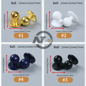 Trắng Bóng Nhựa Nhà Bếp Stud Nút Vòng Di Chuyển Áo Khoác Đầu Bếp Nút Cho Đầu Bếp Áo Khoác Đồng Phục Áo Khoác - Product Image 6