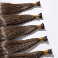 Extensions de cheveux naturels vierges à kératine, cuticules alignées, double épaisseur, aspect naturel, pointes en K pour salon