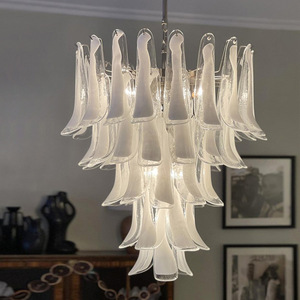 <span class=keywords><strong>Lampadario</strong></span> di vetro retrò di lusso francese per soggiorno camera da letto Villa scala sala da pranzo nordico stile <span class=keywords><strong>moderno</strong></span> ferro materiale <span class=keywords><strong>bianco</strong></span> caldo - Product Image 1