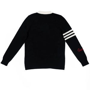 Custom Homecoming Classic DST Black V-Neck <b>Varsity</b> <b>Cardigan</b> - Product Image 2