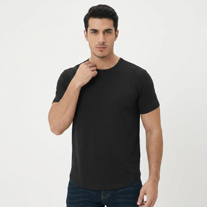 <b>Men's</b> Short-Sleeve T-<b>Shirt</b> For <b>Men</b> Sport Casual T-<b>Shirt</b> Quick Dry Breathable 100% Cotton Fitted Tops for Running <b>Black</b> T <b>Shirt</b> - Product Image 1