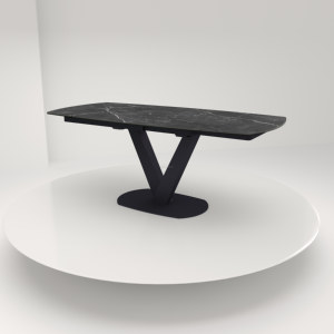 Juego de Mesa de <span class=keywords><strong>Comedor</strong></span> <span class=keywords><strong>Extensible</strong></span> Giratorio de Cerámica de Alta Calidad - <span class=keywords><strong>4</strong></span> <span class=keywords><strong>Sillas</strong></span> de <span class=keywords><strong>Comedor</strong></span> Tapizadas para Espacios Pequeños y Grandes - Product Image 4