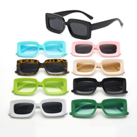 Petites lunettes de soleil carrées transparentes Lunettes de soleil rétro Macaron Candy Jelly femmes Haute qualité Lunettes de soleil colorées Rectangle Lunettes de soleil bon marché