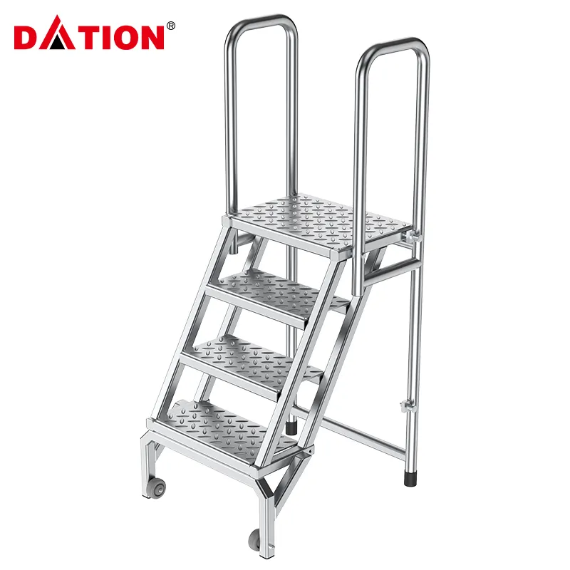 High Quality Compact Folding Aluminum Platform Step Up Work Ladder