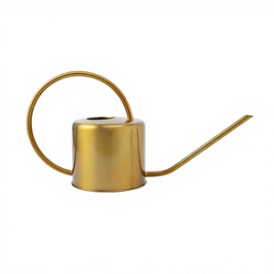 Bidon d'eau en métal fini doré Design créatif fait à la main nouvelle canne d'arrosage décoration de jardin bidon d'eau en métal en gros - Product Image 1