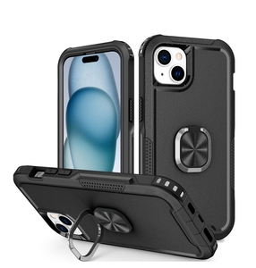 เคสโทรศัพท์3 in 1แบบไฮบริดมีวงแหวนกันกระแทกสำหรับ <span class=keywords><strong>iPhone</strong></span> 15 14 13 12 11 <span class=keywords><strong>XS</strong></span> XR PRO MAX ฝาครอบป้องกันด้านหลัง - Product Image 1