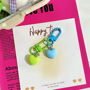 Macaron Glossy <b>Heart</b> Metal Lobster Clasp Keychain Candy Color Solid Love <b>Heart</b> Bag Pendant Y2k <b>Sweet</b> Style Mini Backpack Charm - Product Image 5