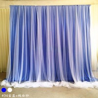 Rideau de toile de fond élégant en maille avec tissu transparent doux pour la décoration de fête d'événement de mariage facile à installer et réutilisable