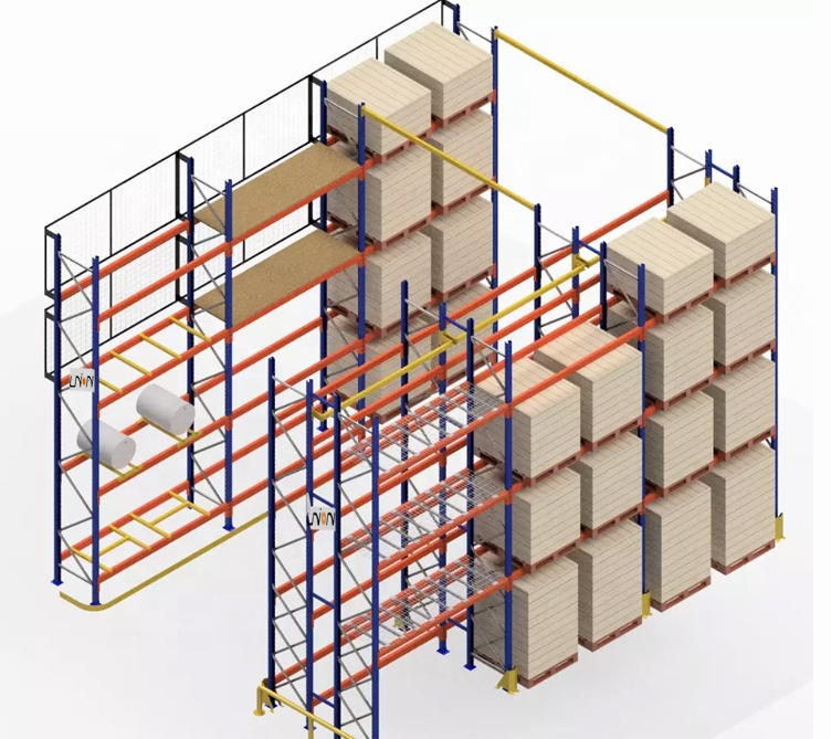 Q235 Heavy Duty Storage Racks Transport Galvanized Steel Stacking Movable Post Metal Pallet Racking