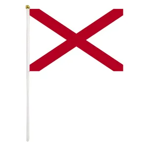 5.6x8.4英寸手挥舞阿拉巴马州国旗聚酯定制摇动国旗
