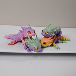 Vashine - Mini Dragón Articulado Impreso en 3D, Dragón de Bolsillo Altamente Flexible, Realista, con Degradado de Cristal Macaron, Juguete Antiestrés - Product Image 4