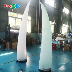 Sayok Đồ Trang Trí Ngày Lễ Đám Cưới Hoặc Khách Sạn Ngà Voi Bơm Hơi Đèn LED Hình Nón Ngà Trang Trí Tiệc - Product Image 5