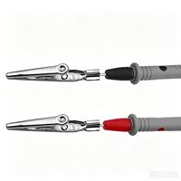 1 Paire de Pinces Crocodiles de Test Rouge et Noir 10A 1000V, Sondes de Testeur Multimètre pour Mesure de Puissance AC/DC