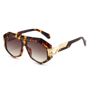 European American Vintage Sunglasses for Men Trendy <b>Large</b> <b>Frame</b> Goggles UV400 High Sense Sunshade Cross-Border High Fashion - Product Image 5