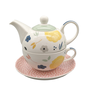Juego de Té de Porcelana China Europea Vintage para una Persona, Taza y Tetera Apilables, Tema Jardín de Primavera, Artículos para el Hogar y la Cocina - Product Image 2