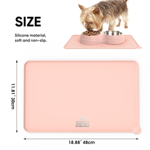 Tapis d'alimentation pour animaux de compagnie en silicone du Vietnam, tapis anti-adhésif pour gamelles de chien et chat, coussin d'eau imperméable, tapis pour fontaine à eau pour chat - Product Image 2