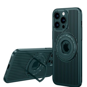 Funda Magnética Transpirable con Orificios para Disipación de Calor y Anillo para iPhone 15 11 13 Max 11 Plus con Soporte Oculto - Product Image 1