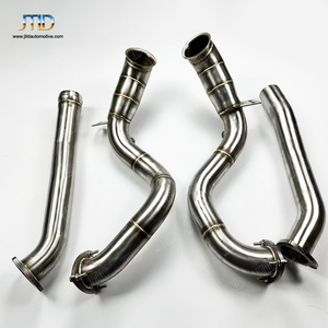 Tubo de bajada de escape pulido de acero inoxidable JTLD para tubos de escape <span class=keywords><strong>Aston</strong></span> <span class=keywords><strong>Martin</strong></span> Vantage V8 4,0 2020 - Product Image 2