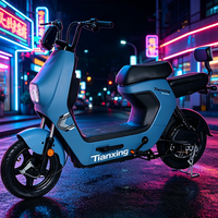 Scooter électrique 500W 10 pouces pour adulte, 48V 60V, avec frein à tambour avant et arrière, compteur LED et suspension hydraulique