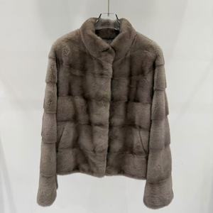 Personalizado señoras corto hermoso Color sólido calle prendas de vestir mujeres chaqueta de piel de visón abrigo a granel - Product Image 1