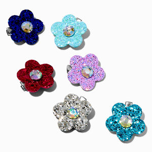 Hot Selling <b>Sweet</b> Candy Color Glitter <b>Flower</b> Design Fashion Mini Fabric Hair Clips & Felt Hairpins for Girls Kids Party Use - Product Image 1