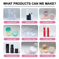 Tube de brillant à lèvres vide Kawaii Wave Flip Cap 14ml en PETG transparent, conteneur cosmétique pour gloss, imprimé UV, faux cils