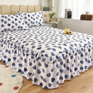 Juego de Sábanas Planas con Diseño de Flores y Plantas Coloridas, Estampado de Corazones Estilo Nórdico, Algodón, Nueva Llegada - Product Image 3