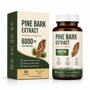Cápsulas de Extracto de Corteza de Pino al por Mayor 6000mg con Extracto de <span class=keywords><strong>Pinus</strong></span> <span class=keywords><strong>Pinaster</strong></span> y Semilla de Uva, Suplemento Antioxidante, OEM - Product Image 1