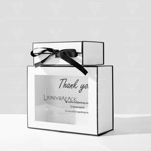 Scatole Pieghevoli di Lusso Personalizzate Lionwrapack in Cartone con Logo a Nastro, Scatola per Abbigliamento con Finestra Trasparente in PVC, Scatola Pieghevole - Product Image 5