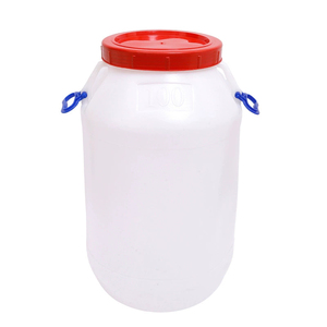 ถังพลาสติก HDPE ความหนาแน่นสูงสำหรับเก็บน้ำอุตสาหกรรม พร้อมฝาเกลียวสีแดงและหูหิ้วสีน้ำเงิน - Product Image 5