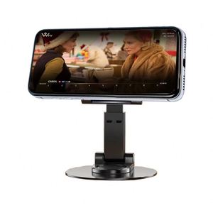 Wholesale Adjustable Rotating Phone Holder Black 360 Degrees Rotatable Desktop Flexible Portable Phone Stand with Logo - Product Image 4