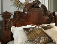 Cadre de lit en bois massif américain, taille king, avec design vintage en bois dur pour chambre à coucher, taille personnalisée disponible