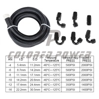 Kit de Tuyaux de Carburant Tressés Haute Performance AN8 avec Embouts Pivotants CPE, Longueur Personnalisée, pour Pièces Automobiles, Droit, 45°, 90°