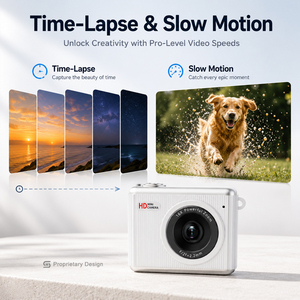 Mini Videocamera per Vlog Principianti, Video 2.5K UHD, Foto 64MP, Registratore Tascabile Type-<span class=keywords><strong>C</strong></span> per Creatori di Contenuti Social Media, Idea Regalo - Product Image 6