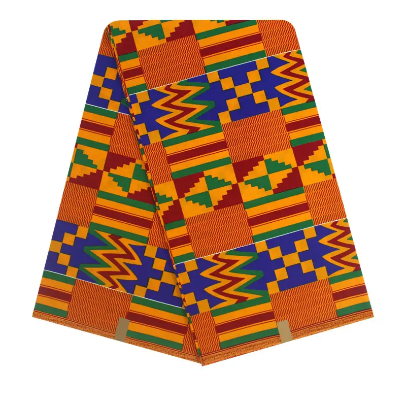 トレンドのガーナケンテ生地の色本物の綿100% ワックス生地アンカラデザインアフリカンパターンプリントファブリッククロス衣類用