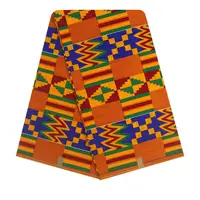 Moda ghana kente tecido de impressão 100% algodão, design africano de cera de tecido para roupa